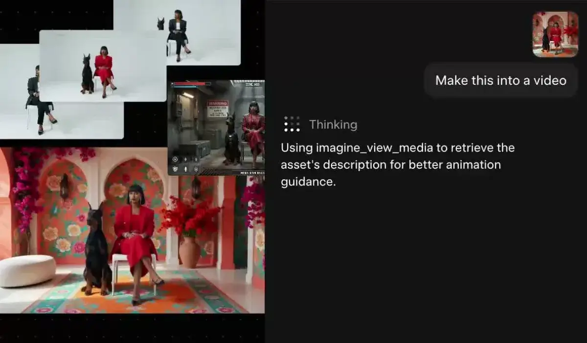 Grok Imagine 图片转视频功能界面