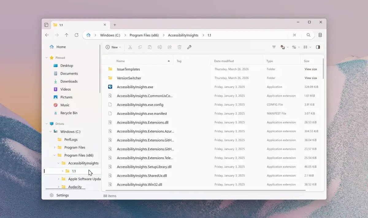Files 4.2 官方界面展示侧栏树形目录和详细信息列表
